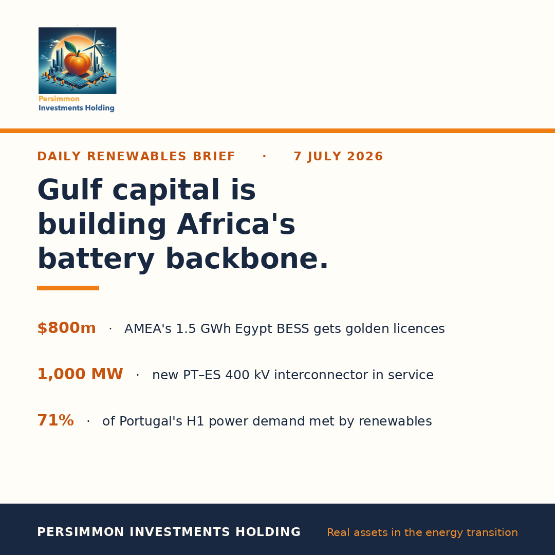 Gulf capital is building Africa’s battery backbone.