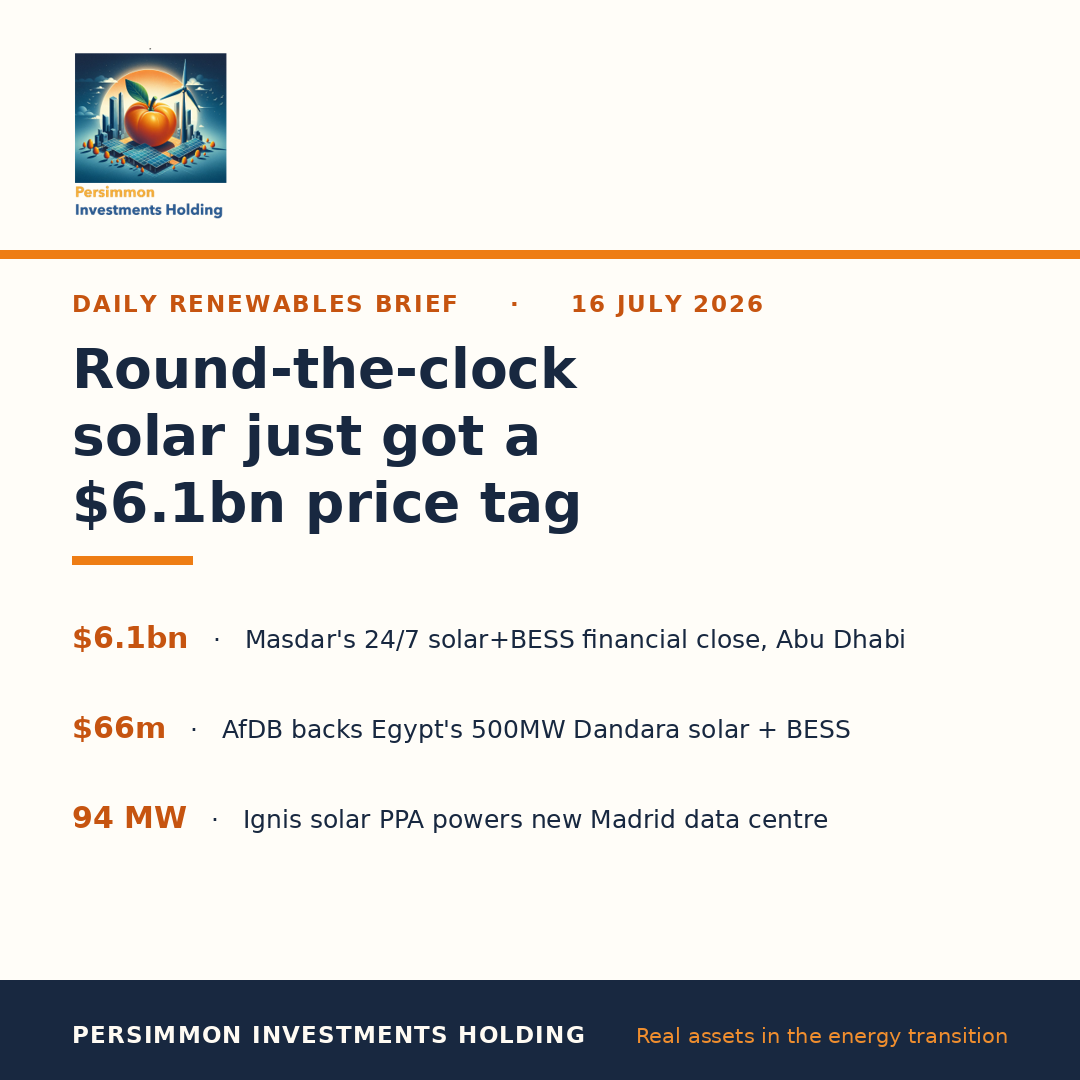 Round-the-clock solar just got a $6.1bn price tag.